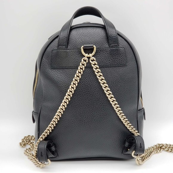 100% Authentic Gucci GG Marmont Black Backpack Bag - Picture 2 of 13